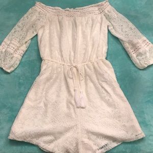 Hollister Ivory Lace Romper